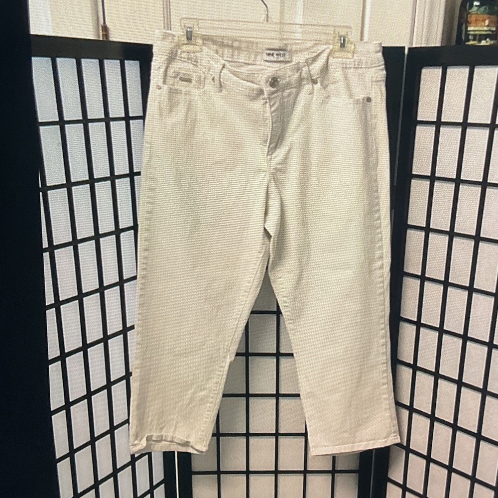 New York & Company White Cropped Jeans - Ankle Length